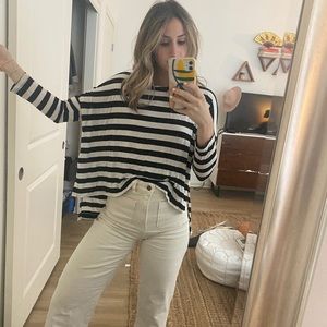 Stripped long sleeve top